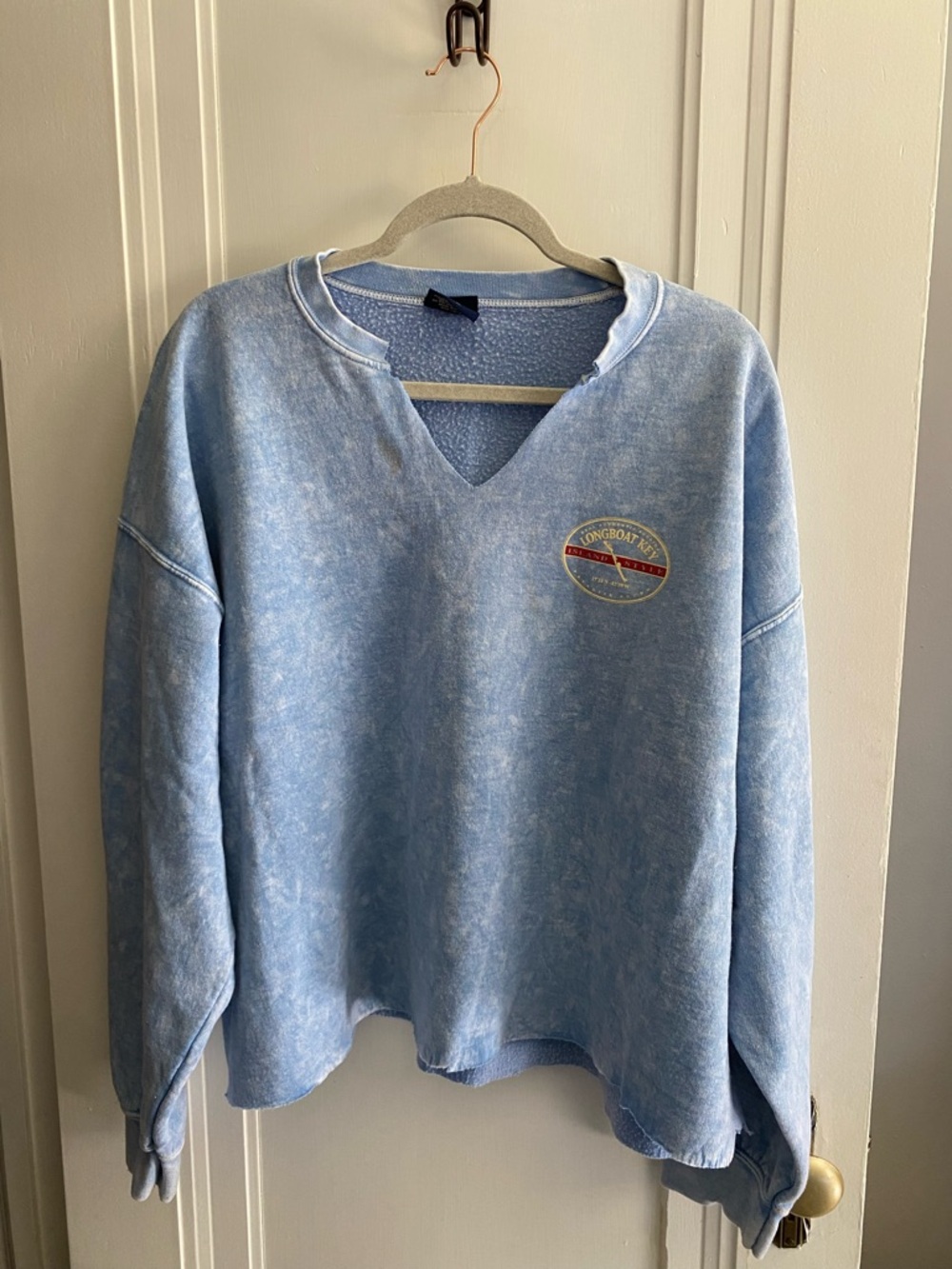 Vintage Yesterdays Light Blue Longboat Key Florida Sweatshirt